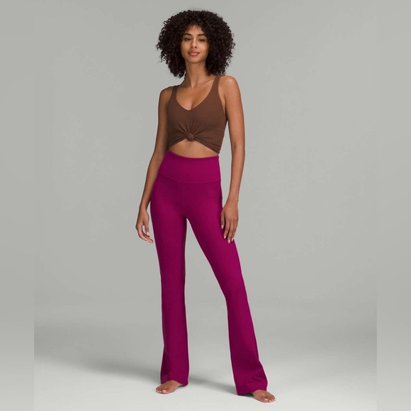Lululemon Groove Super-High-Rise Flared Pant Nulu Magenta Purple - Picture 3 of 11